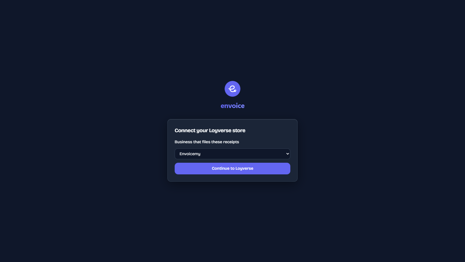 Connect your Loyverse store page (sandbox demo)